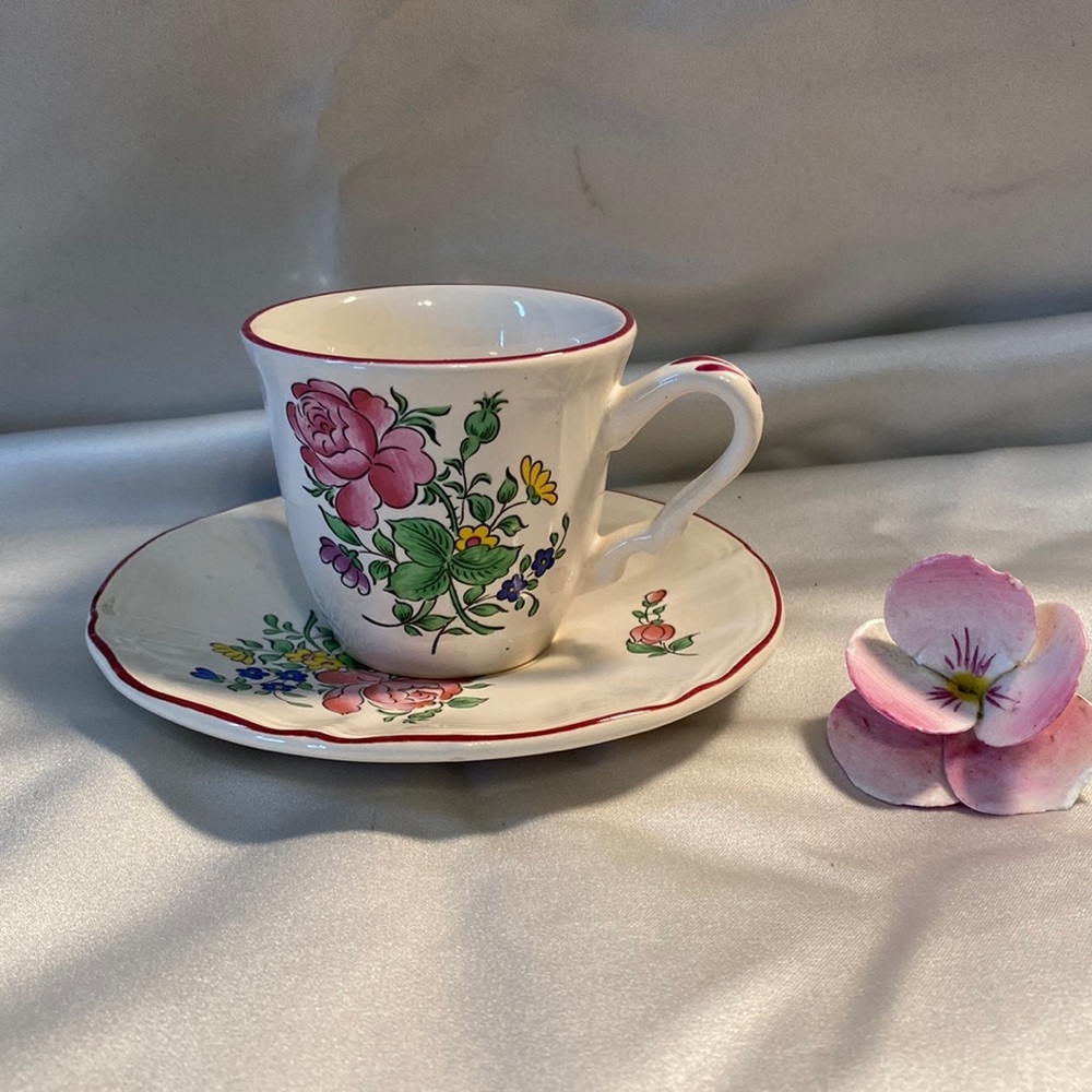 KG Luneville France 8 6 cup and saucer vintage